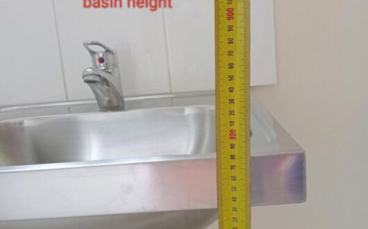 Accessible Cabin basin height - 780mm
