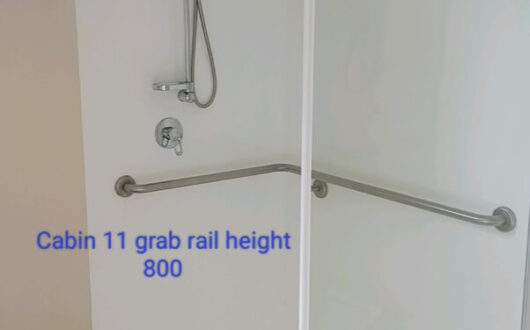 Accessible Cabin grab rail height - 800mm
