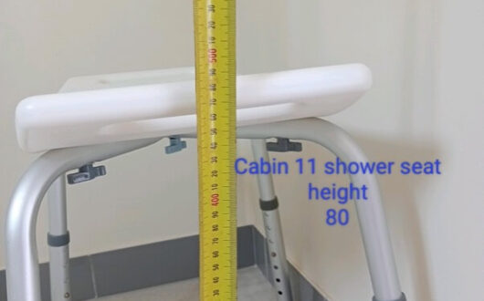 Accessible Cabin shower seat height - 80mm