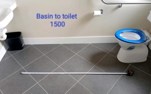 Accessible Amenities basin to toilet