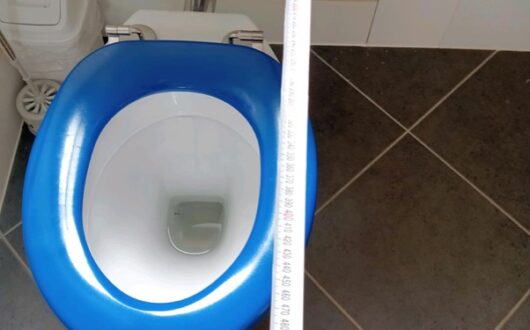 Accessible amenities toilet to back wall measurement
